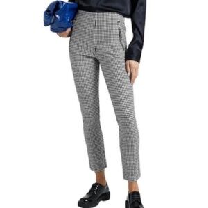 Rag & Bone Simone Black White Gingham Zip Pocket Ankle Pants NWOT Women's 4